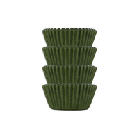 Dark Green Mini 2.5cm Base - 500Pieces Paper Baking Bulk Cupcake Cases Liner