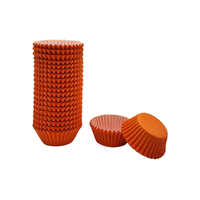 Orange Mini 3.5cm Base - 500Pieces Paper Baking Bulk Cupcake Cases Liner