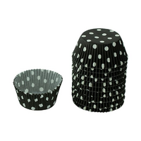 Black And White Polka Dot Cupcake Cases - 250Pce  Greaseproof Baking Cupcake Cups