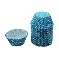 Blue And White Polka Dot Cupcake Cases - 250Pce Greaseproof Baking Cups