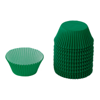 Dark Green 250Pc Greaseproof Baking Cupcake Cases - 5X3.2cm