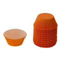 Orange 250Pc Greaseproof Baking Cupcake Cases - 5X3.2cm