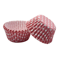 Pink And White Polka Greaseproof Mini 35mm Cupcake Cases