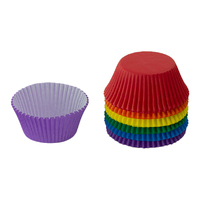 Rainbow 250Pc Greaseproof Baking Cupcake Cases - 5X3.2cm