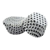 White And Black Polka Greaseproof Mini 35mm Cupcake Cases