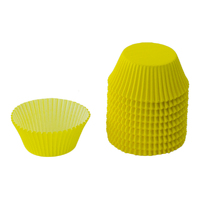 Yellow 250Pc Greaseproof Baking Cupcake Cases - 5X3.2cm