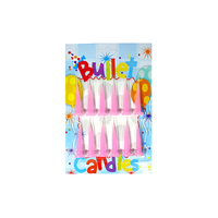 Baby Pink Bullet Candles - 12Pk