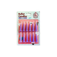 Purple Bullet Candles - 12Pk