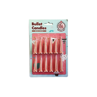 Rose Gold Bullet Candles - 12Pk