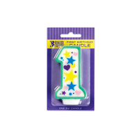 1 Stars Numeral Candles Bakery Crafts 