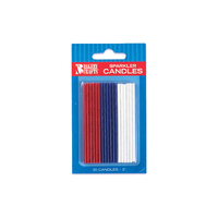 Red Blue White Sparkler Assortment Specialty Candles Bakery Crafts 