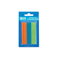 Orange Blue Green Sparkler Assortment Specialty Candles Bakery Crafts 