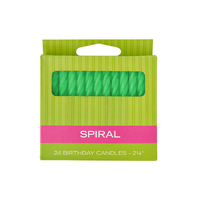 Green Smooth And Spiral Candles Bakery Crafts 