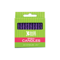 Purple Smooth And Spiral Candles Bakery Crafts 