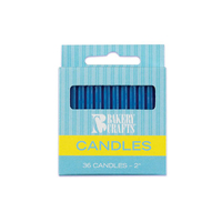 Dark Blue Plain Birthday Candles Bakery Crafts 