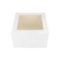 6 X 6 X 6 Inch White Cake Box With Window