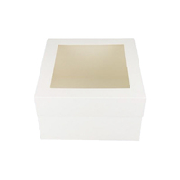 8 X 8 X 6 Inch White Cake Box With Window