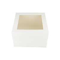 10 X 10 X 6 Inch White Cake Box With Window