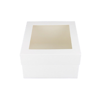 12 X 12 X 6 Inch White Cake Box With Window