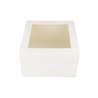 14 X 14 X 6 Inch White Cake Box With Window