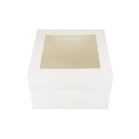 20 X 20 X 6 Inch White Cake Box With Window