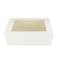 16 Inch x 24 Inch x 6 Inch Rectangle White Cake Box With Window