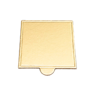 Square Gold Cake Board - 7cm X 7Cm- Soft Cardboard