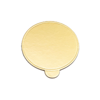 Round Gold Cake Board - 8cm - Soft Cardboard