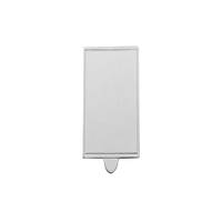 Rectangle Silver Cake Board - 11.5cm X 7.5Cm- Soft Cardboard