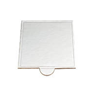 Square Silver Cake Board - 7cm X 7Cm- Soft Cardboard