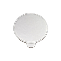 Round Silver Cake Board - 8cm - Soft Cardboard