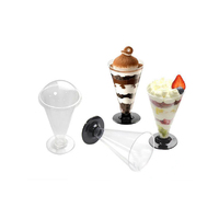 Pastic Flute Shape Dessert Cup 180ml - 10Pc