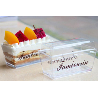 Plastic Rectangle Dessert Cup 120ml - 10Pc