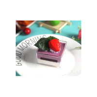 Plastic Dessert  Cup Square 140ml - 10Pc