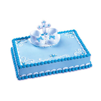 Christening Cake Kit - Boots - Baby Shoes - Cake Topper