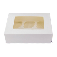 6 Holds White Cupcake Box With White Base