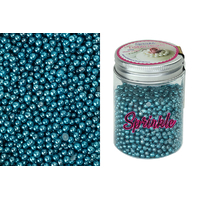 4mm Metallic Blue Edible Cachous Pearls - 100G