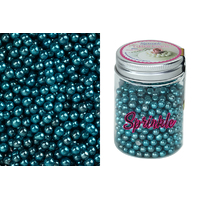 6mm Metallic Blue Edible Cachous Pearls - 100g