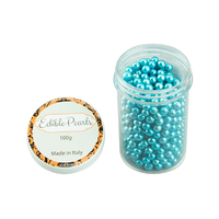 8mm Metallic Blue Edible Cachous Pearls - 100G