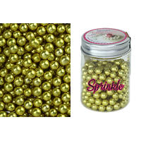 8mm Metallic Gold Edible Cachous Pearls - 100g