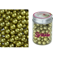 12mm Metallic Gold Edible Cachous Pearls - 100g