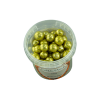 12mm Metallic Gold Edible Cachous Pearls - 500g