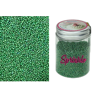 2mm Metallic Green Edible Cachous Pearls - 100G