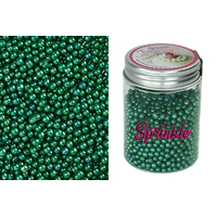 4mm Metallic Green Edible Cachous Pearls - 100G