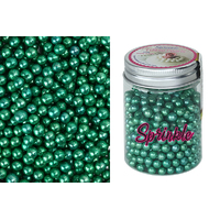 6mm Metallic Green Edible Cachous Pearls - 100g