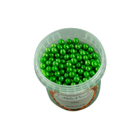 6mm Metallic Green Edible Cachous Pearls - 500g