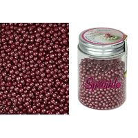 4mm Metallic Pink Edible Cachous Pearls - 100g