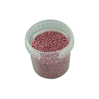 2mm Metallic Pink Edible Cachous Pearls - 500g