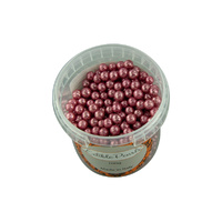 500g 6mm METALLIC PINK EDIBLE CACHOUS PEARLS