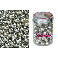 12mm Metallic Silver Edible Cachous Pearls - 100g